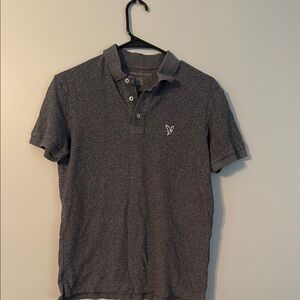 American Eagle Outfitters Men's Gray Polo Shirt